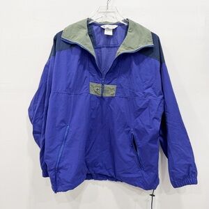 Vintage Columbia Windbreaker Half Zip Jacket Women Medium Nylon Purple Y2K